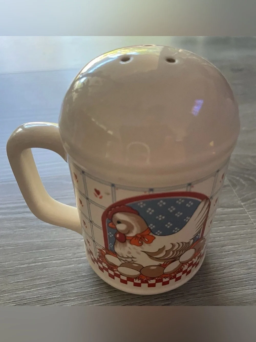Vintage Hen on Nest Ceramic Range Shaker - Japan - Single Replacement Farmhouse